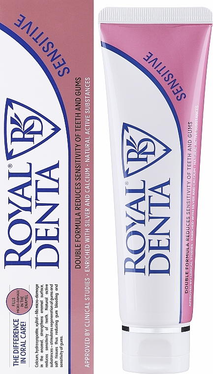 Зубная паста с серебром "Сенситив" - Royal Denta Sensitive Silver Technology Toothpaste — фото N2