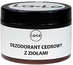Крем-дезодорант с кедровым маслом и травами - La-Le Cream Deodorant — фото N1
