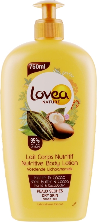 Лосьон для тела с маслом ши и какао - Lovea Nature Nutritive Body Lotion Shea & Cacao