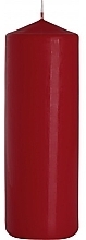Свеча цилиндрическая 80x250 мм, бордовая - Bispol — фото N1
