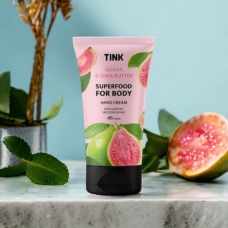 ПОДАРУНОК! Крем для рук зволожувальний з екстрактом гуави та маслом ши - Tink Superfood For Body Guava & Shea Butter — фото N4