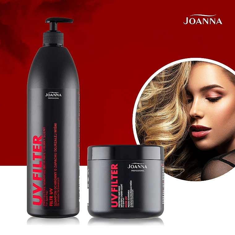 Шампунь з фільтром UV та ароматом вишні для фарбованого волосся - Joanna Professional Hairdressing Shampoo — фото N9