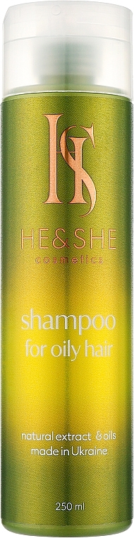 Шампунь для жирных волос - He&She Cosmetics Shampoo For Oily Hair — фото N1