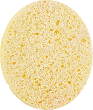 Спонж для умивання "Овал", SP-513, 8 х 9 см., жовтий - Silver Style — фото N1