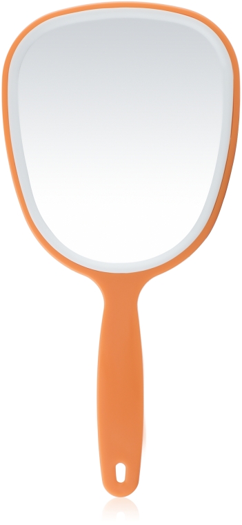 Зеркало с ручкой 28х13 см, оранжевое - Titania — фото N1