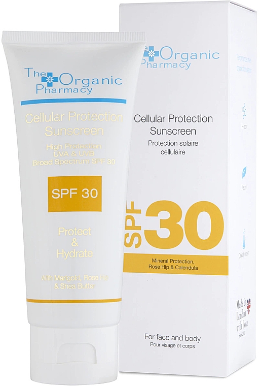Солнцезащитный крем - The Organic Pharmacy Cellular Protection Sun Cream SPF30 — фото N1