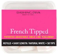 Парфумерія, косметика Тіпси короткі натуральні - Dashing Diva French Tipped Short Natural 50 Tips (Size - 6)