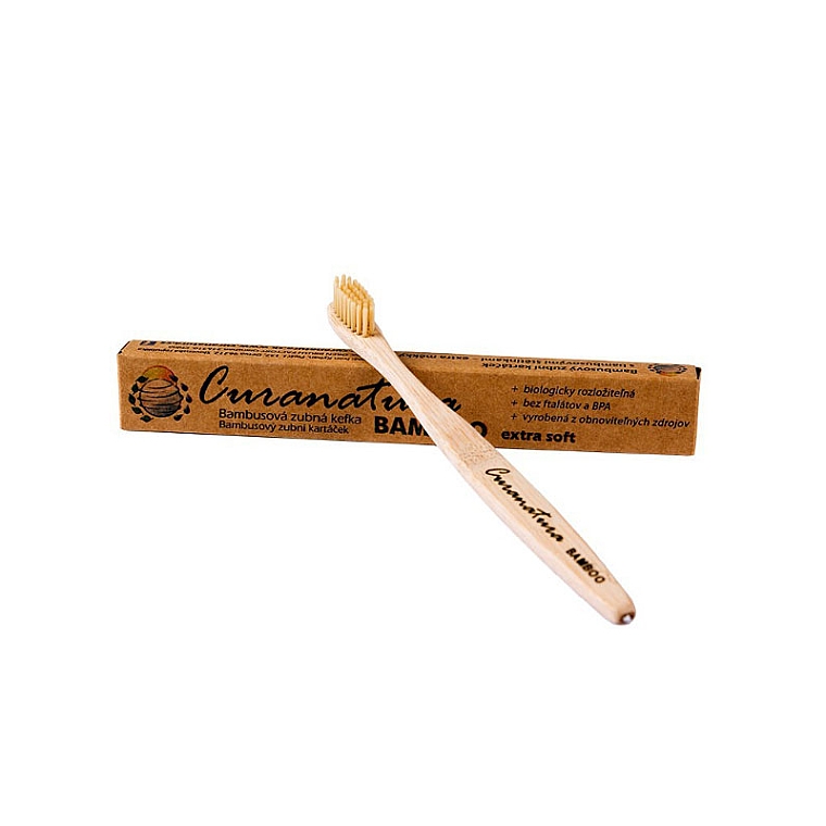 Бамбуковая зубная щетка, экстрамягкая - Curanatura Bamboo Extra Soft — фото N2