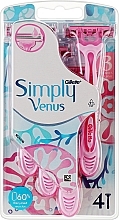 Одноразовые бритвенные станки, 4шт - Gillette Simply Venus 3 Simply Smooth — фото N8