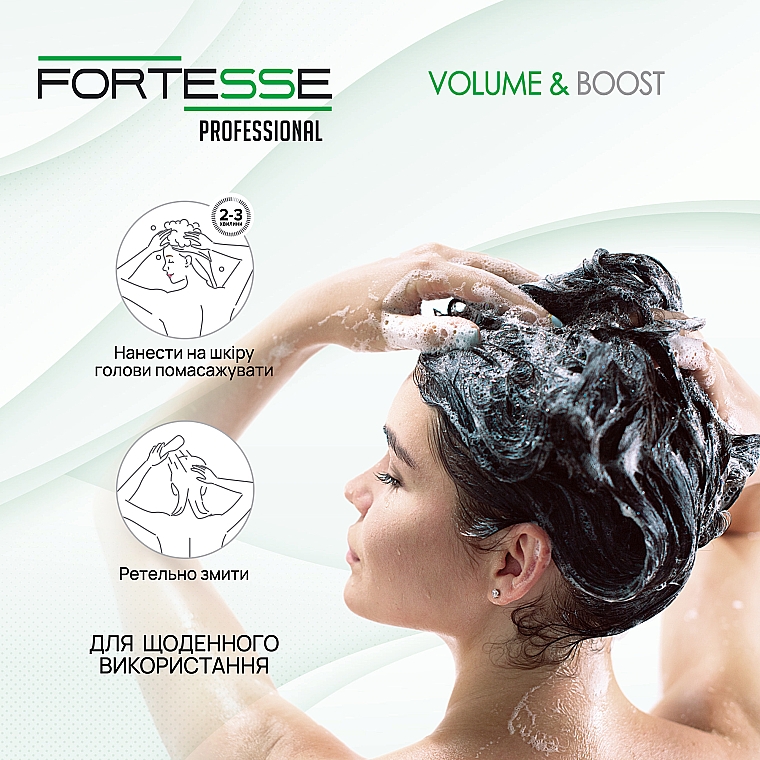 Шампунь для об'єму волосся - Fortesse Professional Volume & Boost Shampoo For Thin Hair — фото N6