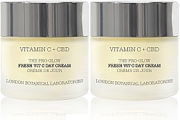 Парфумерія, косметика Набір - London Botanical Laboratories Vitamin C+CBD The Pro-Glow Fresh Vit C Day Cream (cr/50ml + cr/50ml)