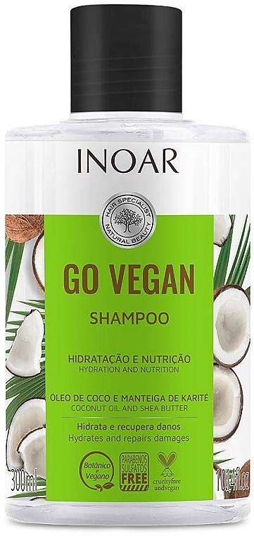 Шампунь "Кокосовое масло и карите" - Inoar Go Vegan Shampoo — фото N1