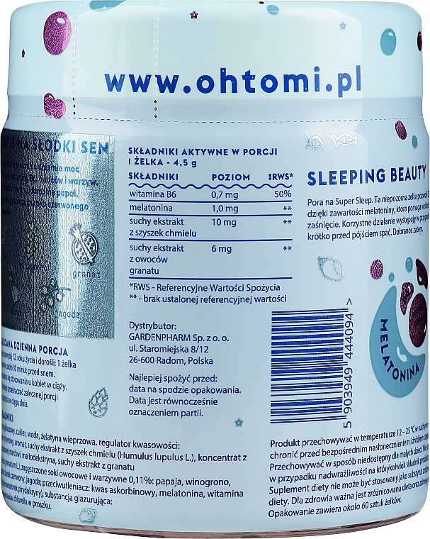 Пищевая добавка для улучшения качества сна - Oh!Tomi Super Sleep — фото N2