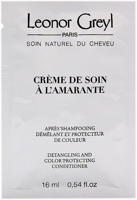 Крем-кондиціонер для захисту кольору з амарантом - Leonor Greyl Specific Conditioning Masks Creme De Soin A L'amarante (пробник) — фото N1