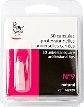 Универсальные квадратные типсы "№9", 50 шт - Peggy Sage Tips — фото N1