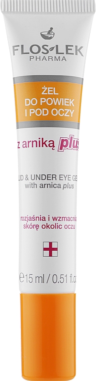 Гель для повік і шкіри навколо очей з арнікою - Floslek Arnica Plus Lid & Under Eye Gel — фото N1