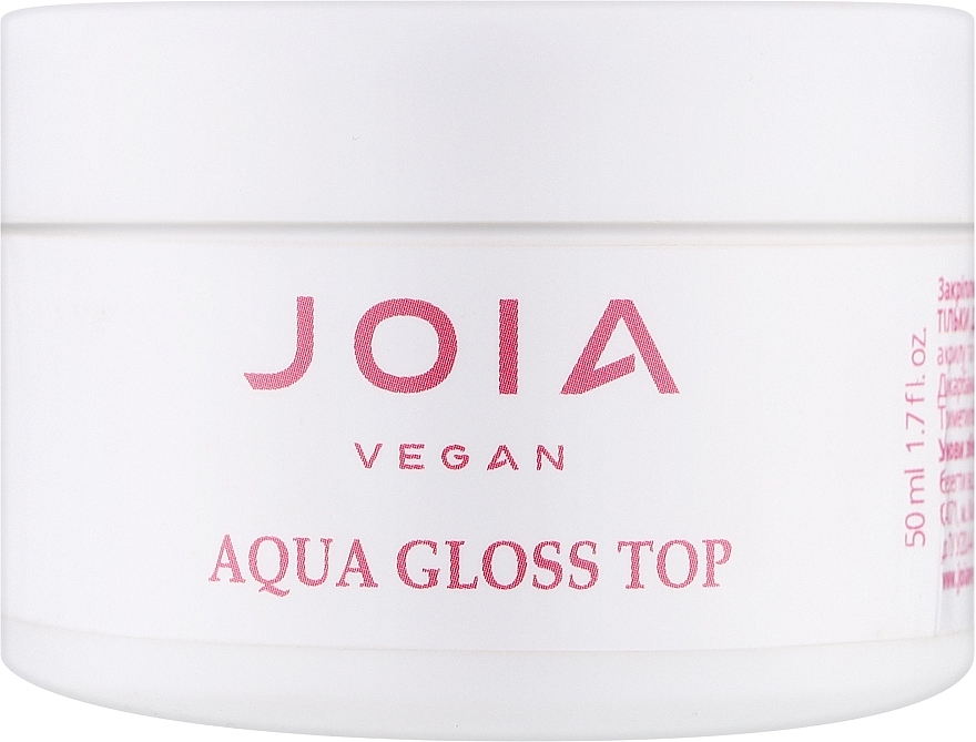 Топ для гель-лака, глянцевый - JOIA Vegan Aqua Gloss Top — фото N3