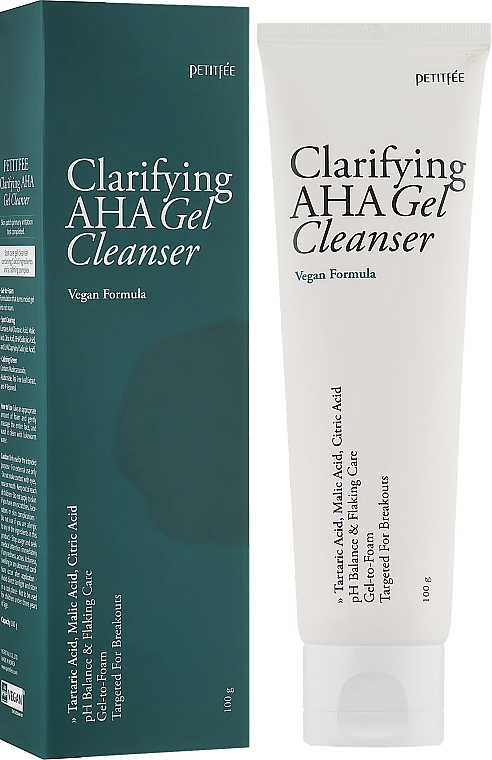 Очищающий гель для умывания с AHA кислотой - Petitfee & Koelf Clarifying AHA Gel Cleanser — фото N2