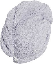 Рушник-тюрбан для сушки волосся, сірий - MAKEUP Hair Drying Towels — фото N3