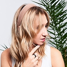 Обруч для волосся тканинний "Handmade", бежевий - Yeye — фото N4