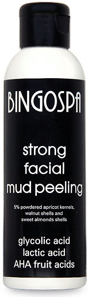 Сильный грязевой скраб для лица с гликолевой, молочной и фруктовыми кислотами - BingoSpa Face Scrub