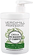 Парфумерія, косметика Зволожувальний крем для рук і тіла з алое вера - Verdimill Professional Moisturizing Cream