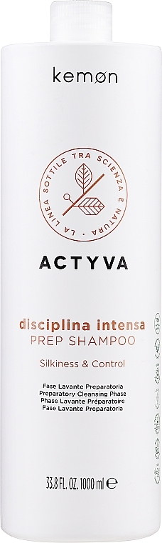 Подготовительный шампунь для мытья головы - Kemon Actyva Disciplina Intensa Prep Shampoo — фото N1