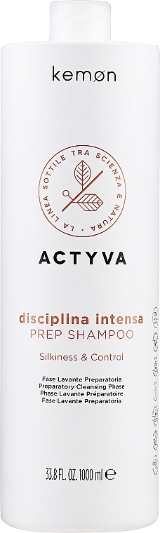 Підготовлювальний шампунь для миття голови - Kemon Actyva Disciplina Intensa Prep Shampoo — фото N1