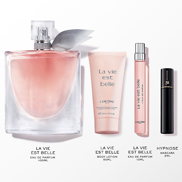 Lancome La Vie Est Belle - Набор (edp/100ml + edp/10ml + mascara/2ml + b/lot/50ml)  — фото N3