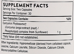 Диетическая добавка "Фитосома куркумина" 1000 мг, капсулы - Thorne Research Curcumin Phytosome 1000 mg — фото N3