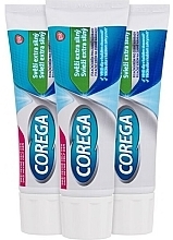 Набір - Corega Extra Strong Fresh Mint Trio (fix/cr/3x40g) — фото N2