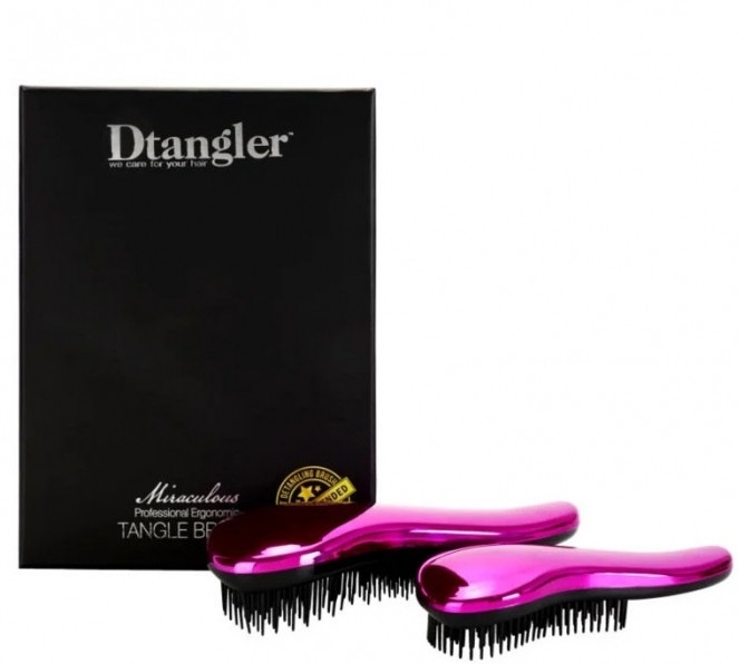 Набор щеток для волос - KayPro Dtangler Miraculous Pink (2xbrush) — фото N1