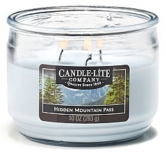 Парфумерія, косметика Ароматична свічка в банці з трьома ґнотами - Candle-Lite Company Hidden Mountain Pass Candle With Three Wicks
