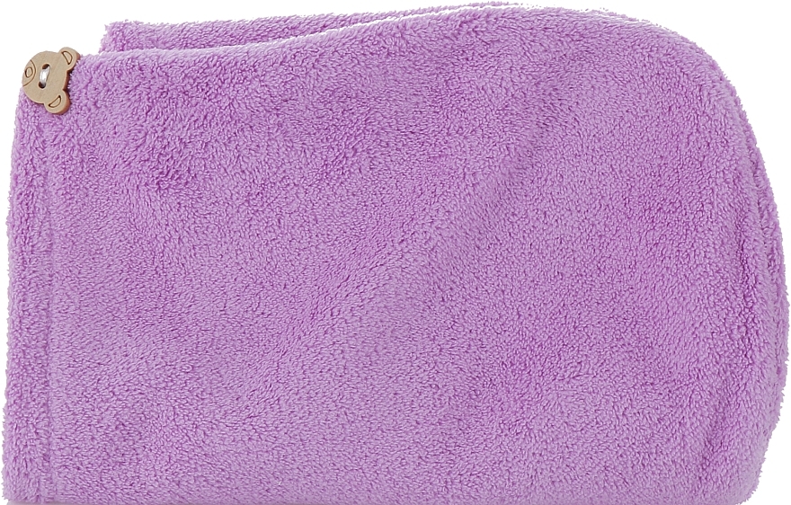 Полотенце-тюрбан для сушки волос, фиолетовое - Cosmo Shop
