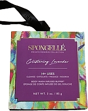 Пенная многоразовая губка для душа "Блестящая лаванда" - Spongelle Private Reserve Collection Glistening Lavender — фото N1