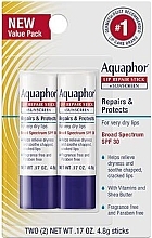 Духи, Парфюмерия, косметика Набор - Eucerin Aquaphor Lip Repair Stick + Sunscreen Repairs And Protects Broad Spectrum SPF 30 (lip/balm/2x4,8g) 