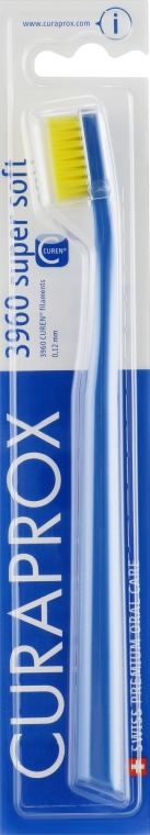 Зубна щітка CS 3960 "Super Soft", D 0,12 мм, синя, жовта щетина - Curaprox