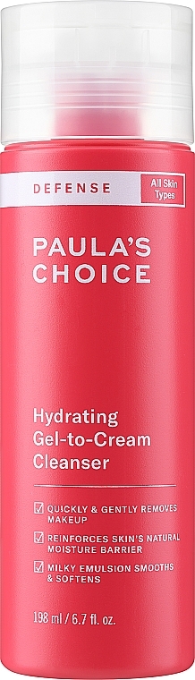 Зволожувальний гель для вмивання - Paula's Choice Defense Hydrating Gel-To-Cream Cleanser — фото N1