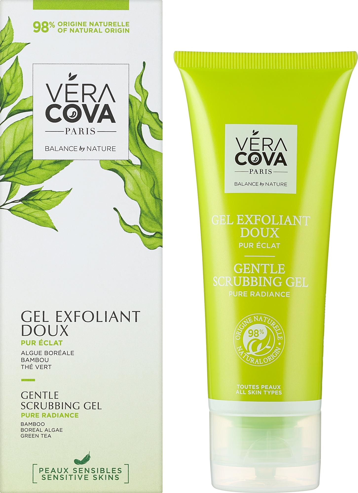 Ніжний відлущувальний гель для обличчя - Veracova Gentle Scrubbing Gel Pure Radiance — фото 80ml