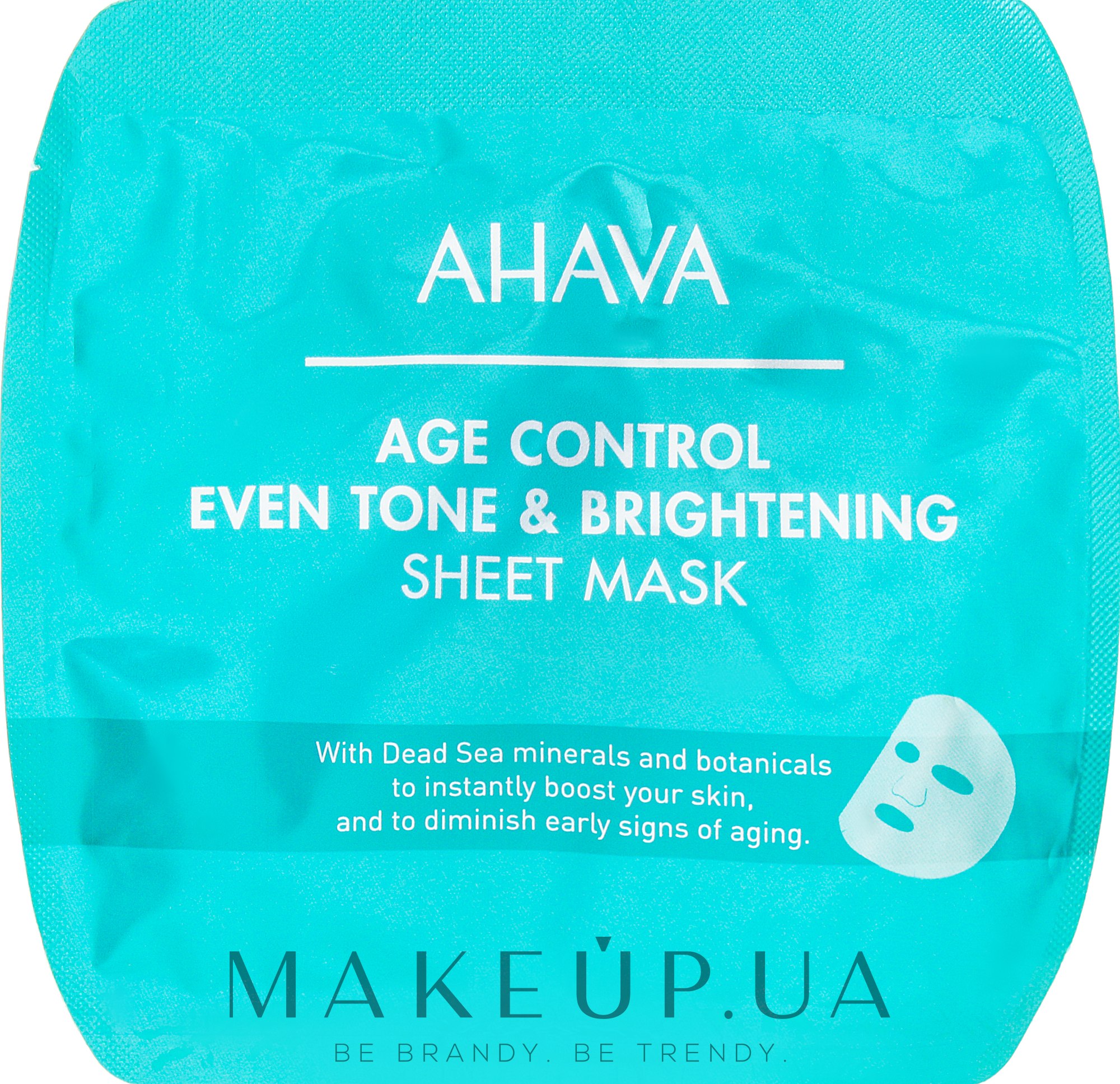 Освітлювальна омолоджувальна тканинна маска - Ahava Age Control Even Tone & Brightening Sheet Mask — фото 17g
