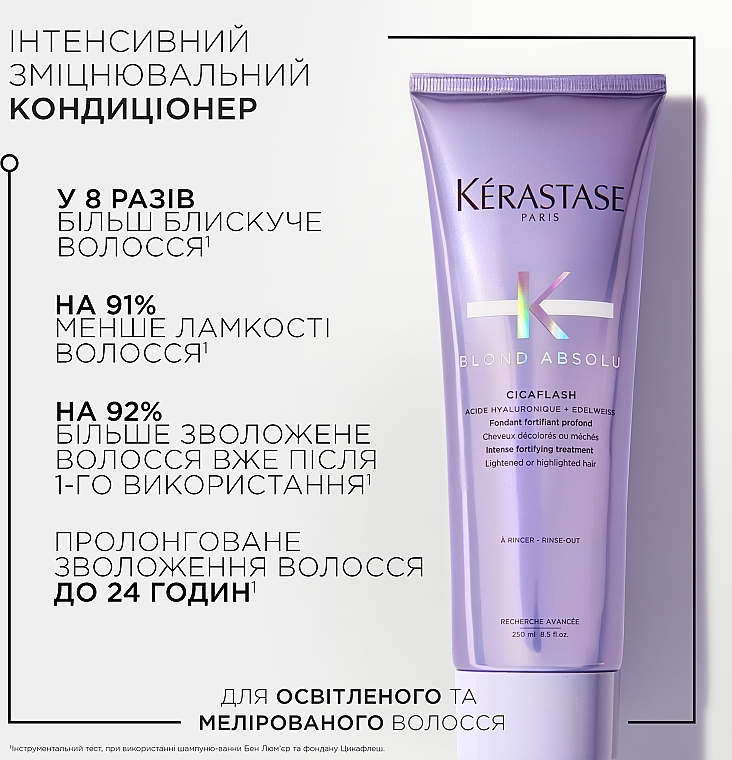 Фондан для зволоження і відновлення волосся - Kerastase Blond Absolu Cicaflash Conditioner — фото N4