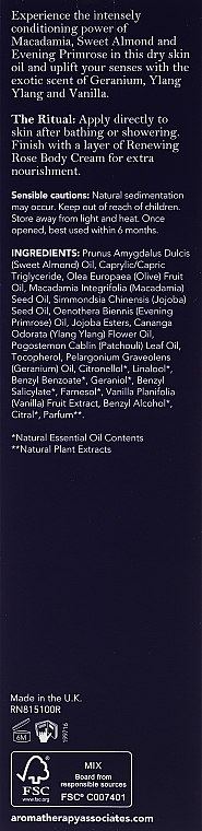 Питательное масло для тела - Aromatherapy Associates Support Nourishing Body Oil — фото N3