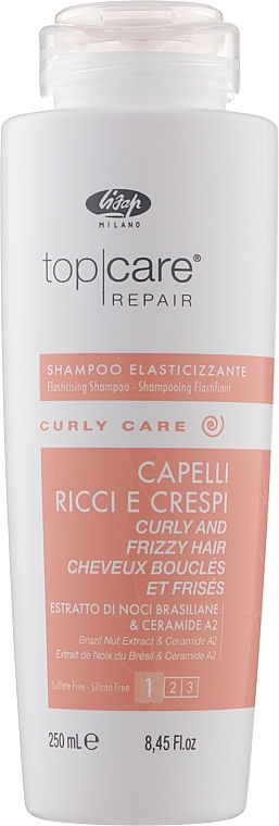 Шампунь для вьющихся и непослушных волос - Lisap Milano Curly Care Elasticising Shampoo