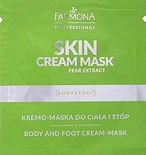 Крем-маска для тела и ног с ароматом груши - Farmona Professional Skin Cream Mask Pear Extract (пробник) — фото N1