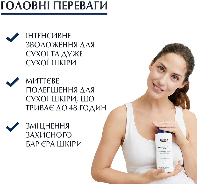 УЦІНКА Легкий зволожуючий лосьйон для тіла для сухої шкіри - Eucerin Complete Repair Lotion 5% Urea * — фото N2