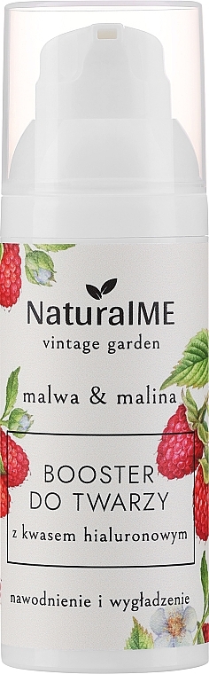 Бустер для лица с гиалуроновой кислотой "Мальва и малина" - NaturalME Vintage Garden Malwa & Raspberry Hydration & Smoothing Booster — фото N1