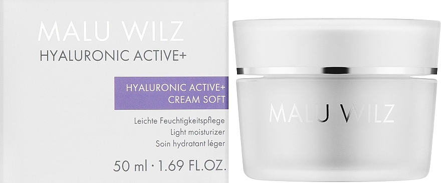 Зволожувальний крем для обличчя - Malu Wilz Hyaluronic Active+ Cream Soft — фото N2