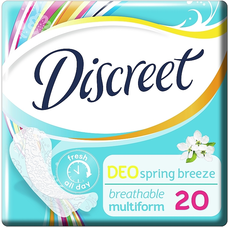 Щоденні гігієнічні прокладки Deo Spring Breeze, 20 шт - Discreet — фото N1