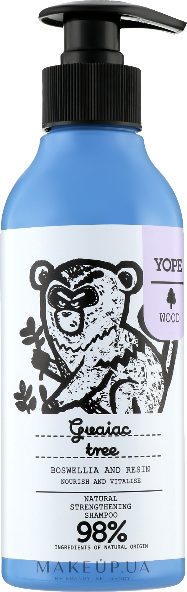 Шампунь для волос укрепляющий "Сила древа жизни" - Yope Hair Shampoo Strengthening Guaiac Wood, Incense, Resin — фото 300ml