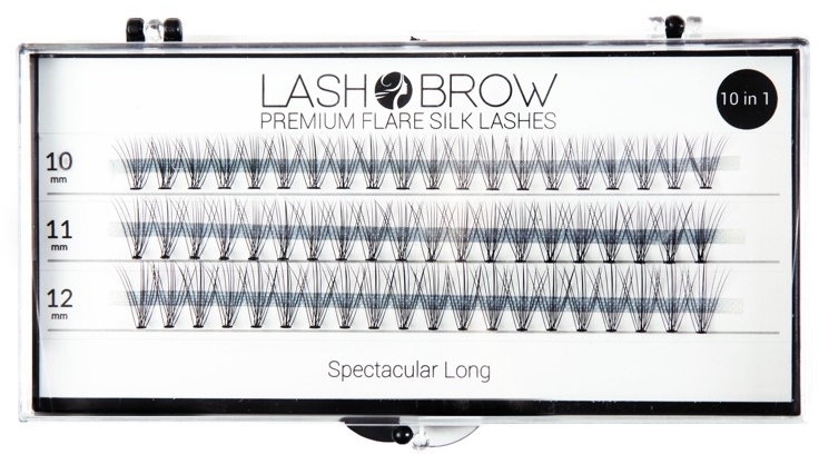 Накладные ресницы - Lash Brown Premium Flare Silk Lashes Spectacular Long — фото N1